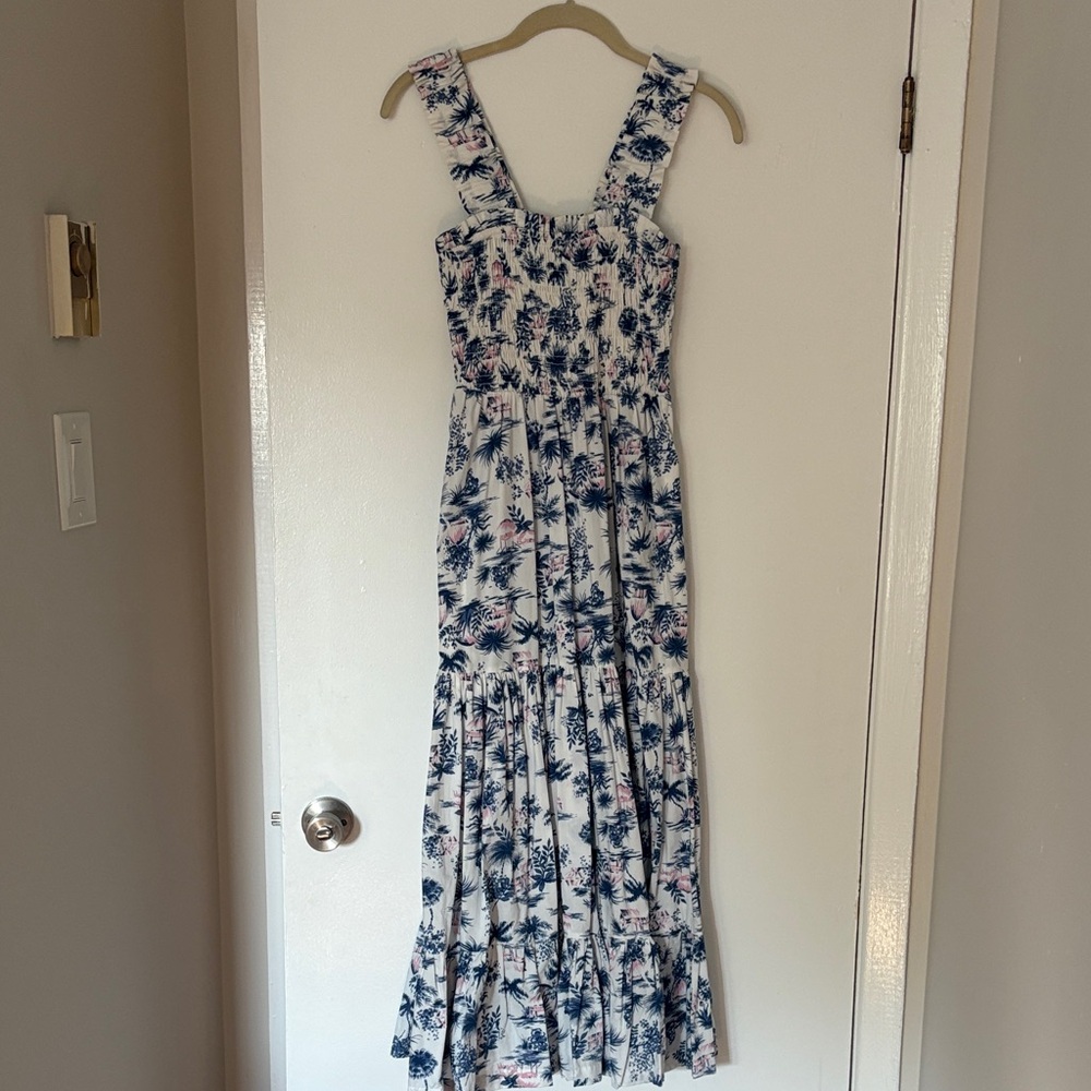 Abercrombie & Fitch Blue and White Floral Maxi Dress